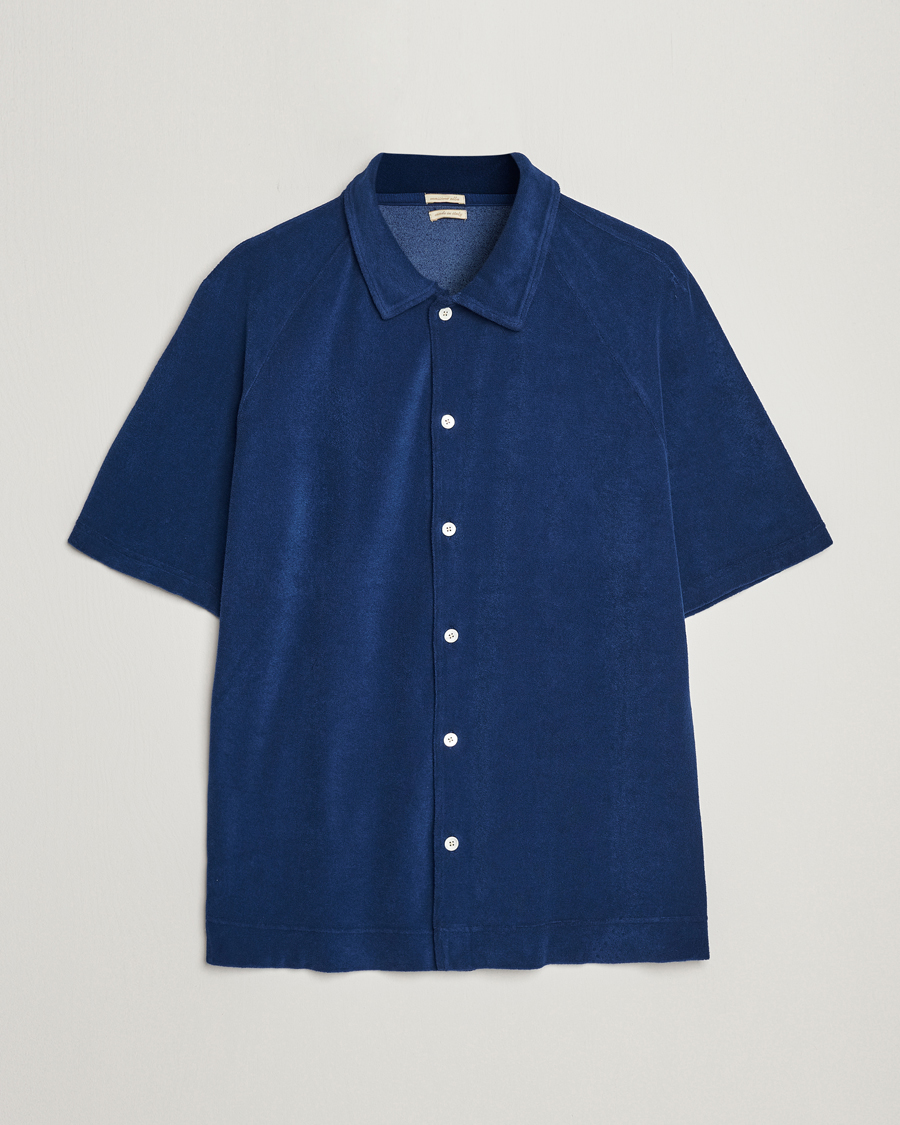 Men | Polo Shirts | Massimo Alba | Terry Polo Shirt Navy
