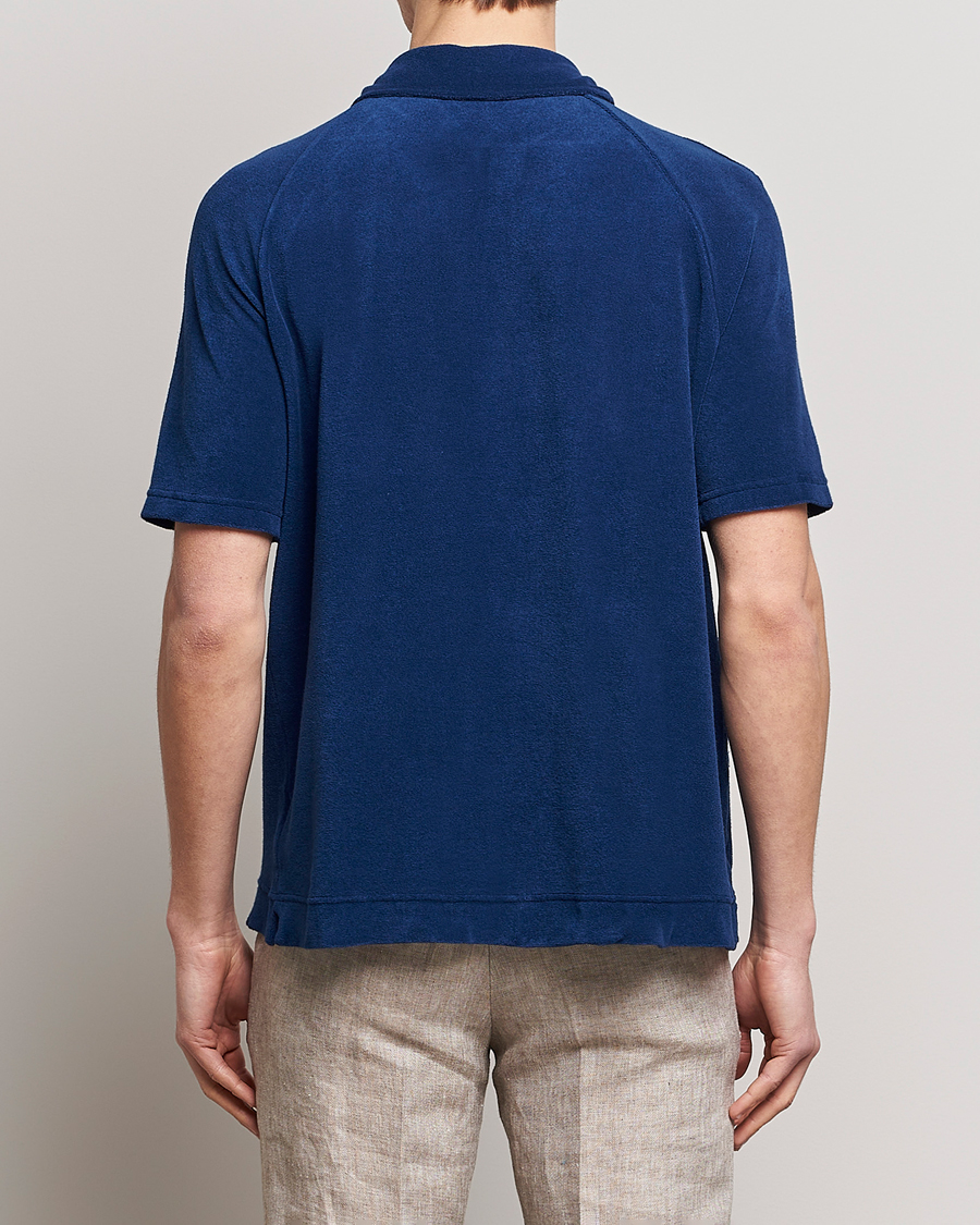 Men | Polo Shirts | Massimo Alba | Terry Polo Shirt Navy