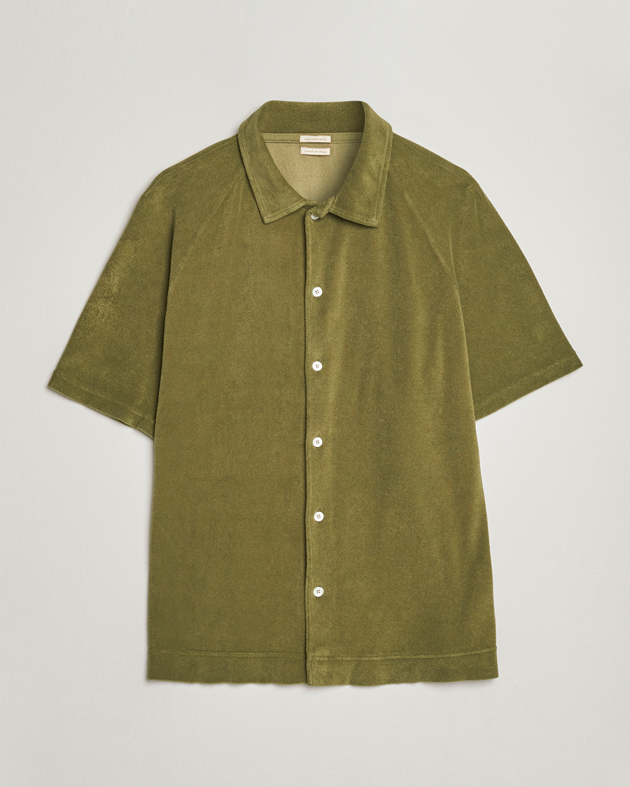 Men | Polo Shirts | Massimo Alba | Terry Polo Shirt Green Desert