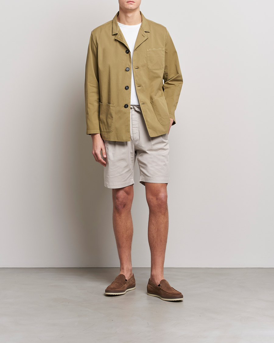 Men | Coats & Jackets | Massimo Alba | Florida Stone Washed Shirt Jacket Green Desert
