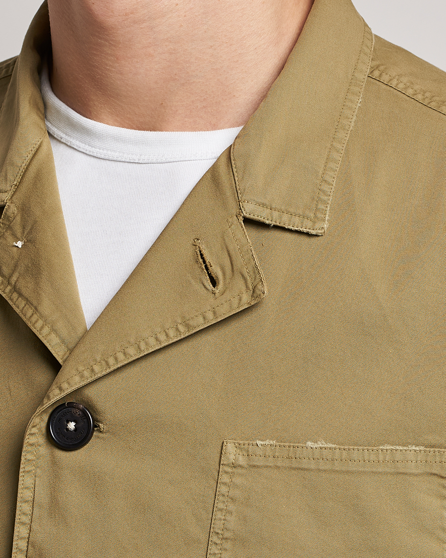 Men | Coats & Jackets | Massimo Alba | Florida Stone Washed Shirt Jacket Green Desert