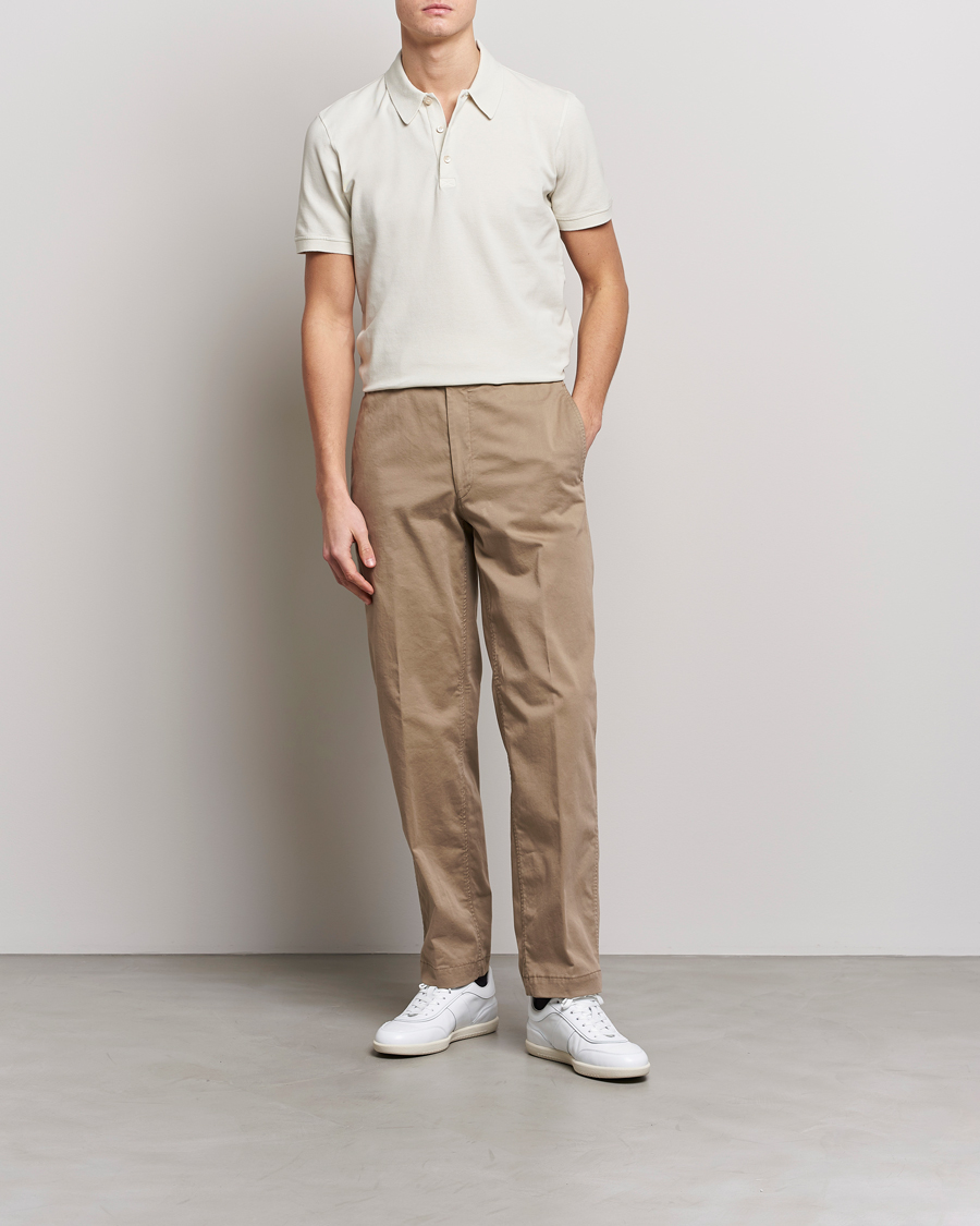Men | Polo Shirts | Piacenza Cashmere | Portofino Short Sleeve Polo Off White