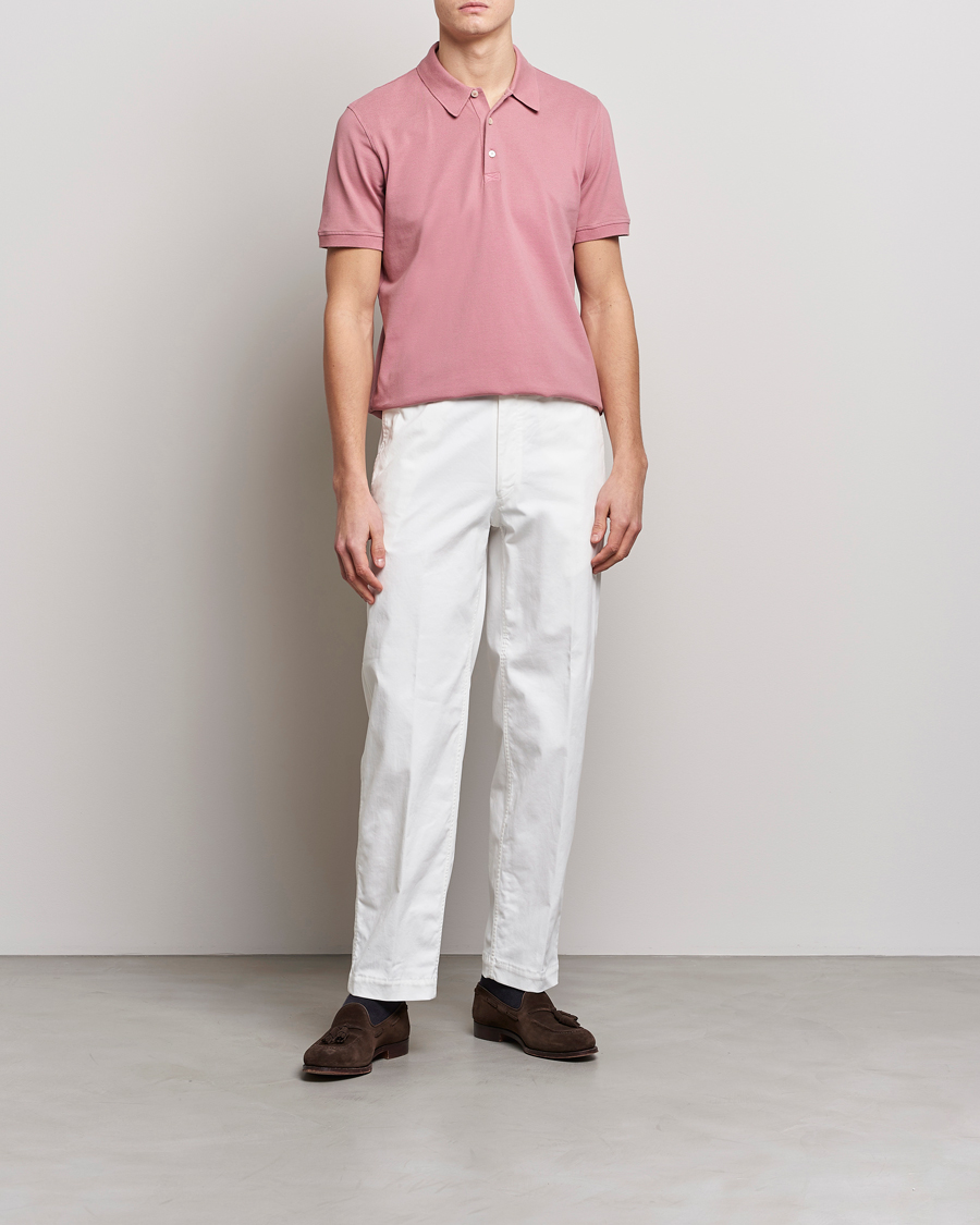 Men | Polo Shirts | Piacenza Cashmere | Portofino Short Sleeve Polo Rosa