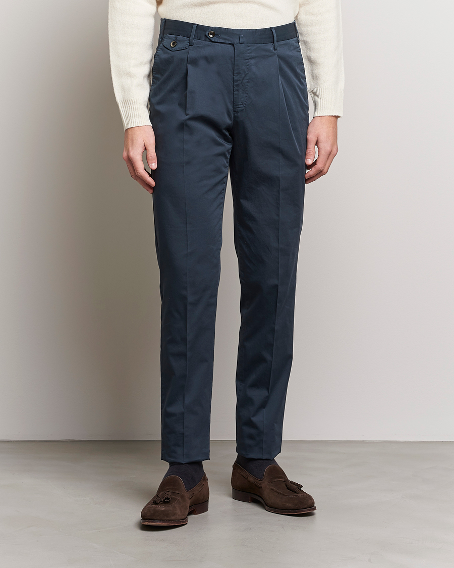 Men | Trousers | PT01 | Gentleman Fit Cotton Stretch Chinos Navy