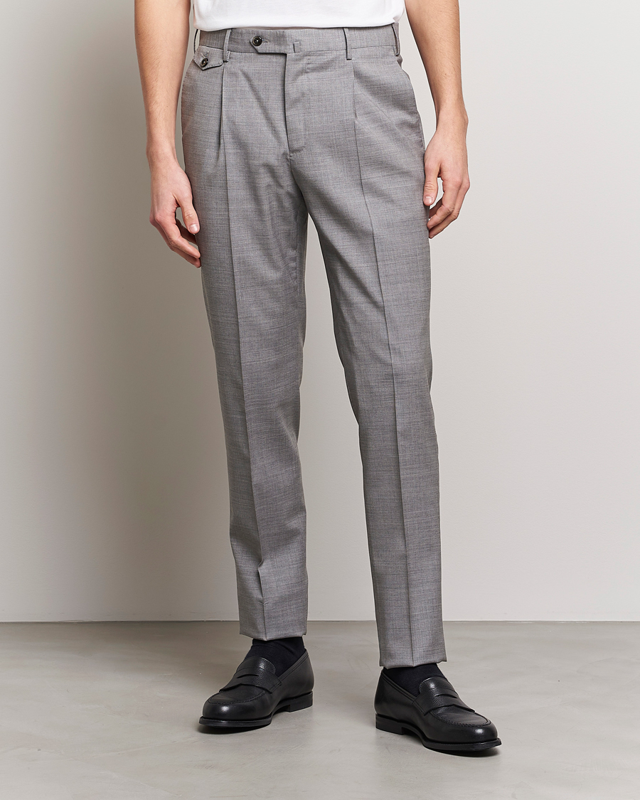 Men | Formal Trousers | PT01 | Gentleman Fit Wool Trousers Light Grey