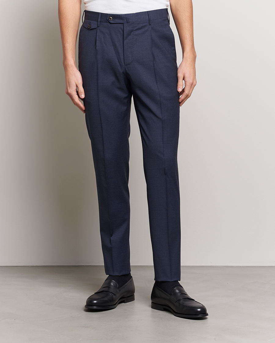 Men | Trousers | PT01 | Gentleman Fit Wool Trousers Dark Blue