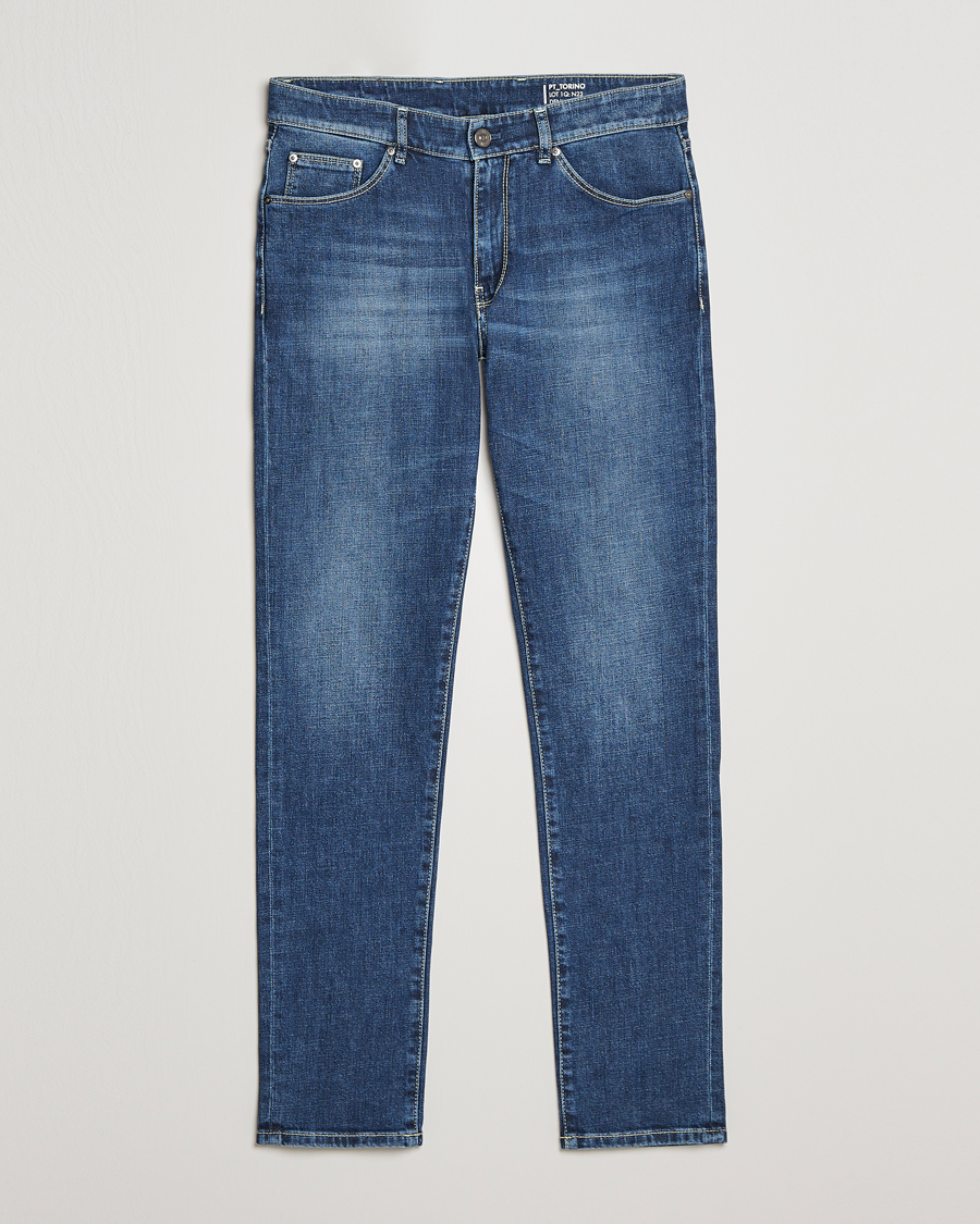 PT01 Slim Fit Stretch Jeans Medium Blue Wash at CareOfCarl.com