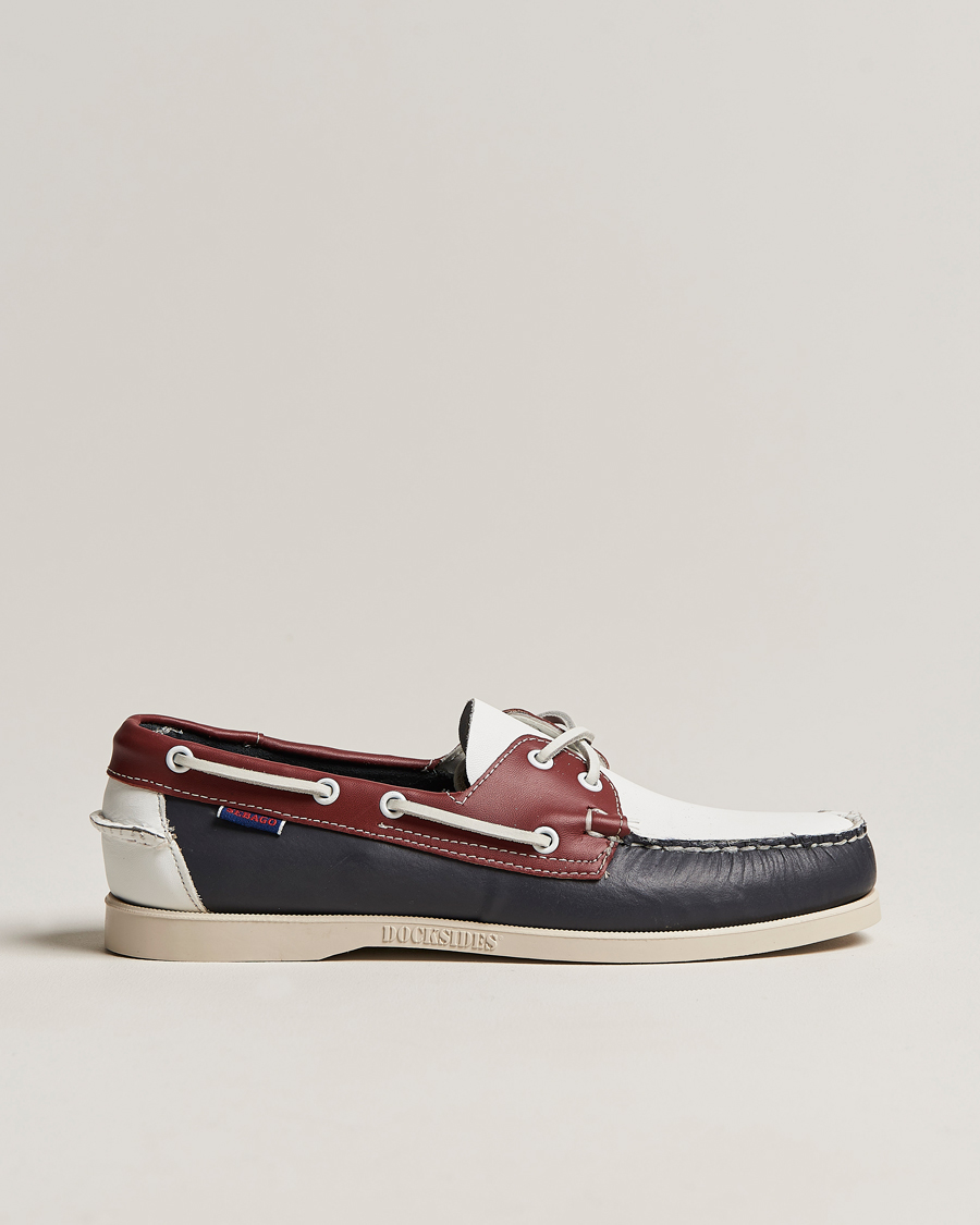 Men | Sebago Portland Spinnaker Shoe Blue/Red/White | Sebago | Portland Spinnaker Shoe Blue/Red/White