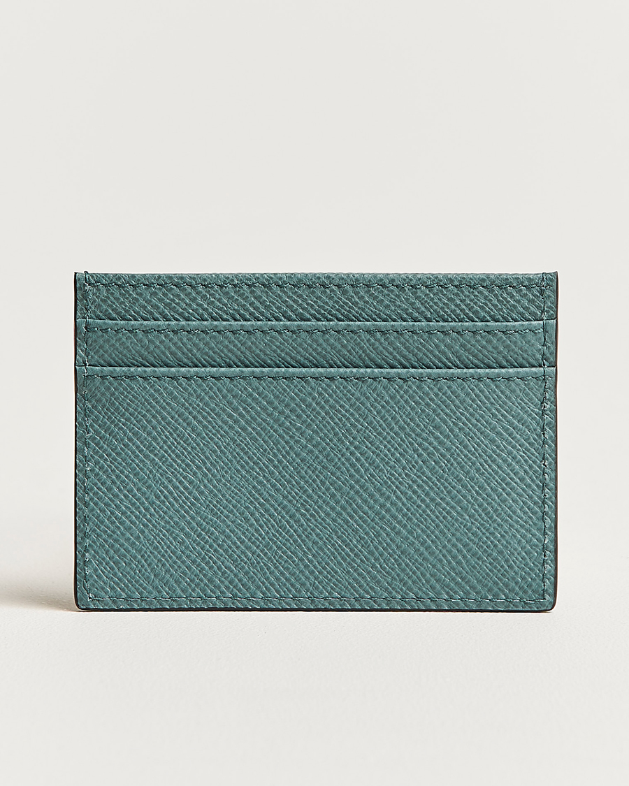 Men | Smythson Panama Flat Cardholder Dark Teal | Smythson | Panama Flat Cardholder Dark Teal