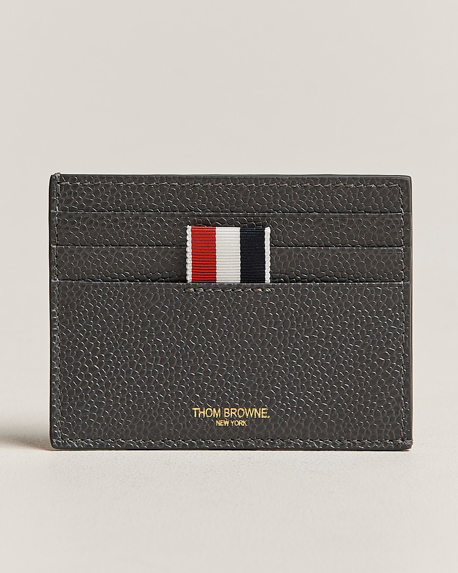 Men | Thom Browne Pebble Grain Cardholder Dark Grey | Thom Browne | Pebble Grain Cardholder Dark Grey