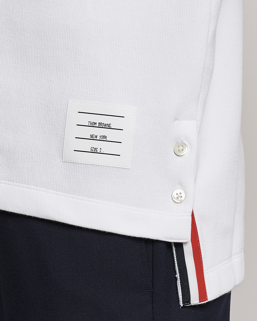 Men | Polo Shirts | Thom Browne | Short Sleeve Pocket Polo White