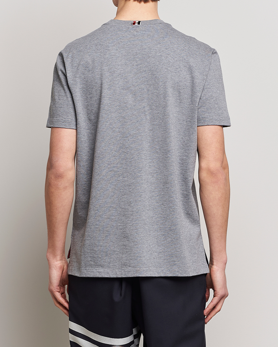 Men | T-Shirts | Thom Browne | Anchor Embroidered T-Shirt Light Grey