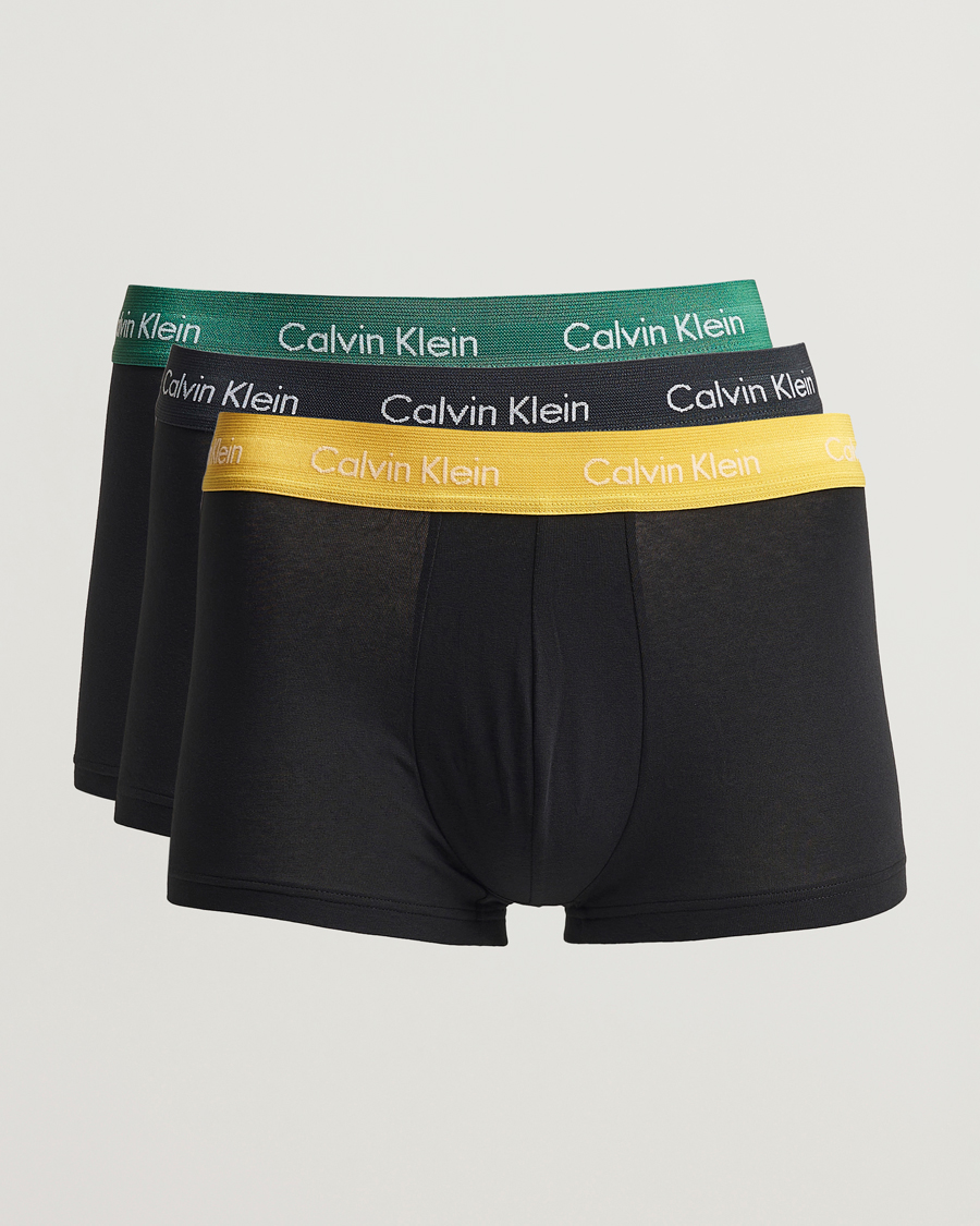 Men | Underwear & Socks | Calvin Klein | Cotton Stretch Trunk 3-Pack Black