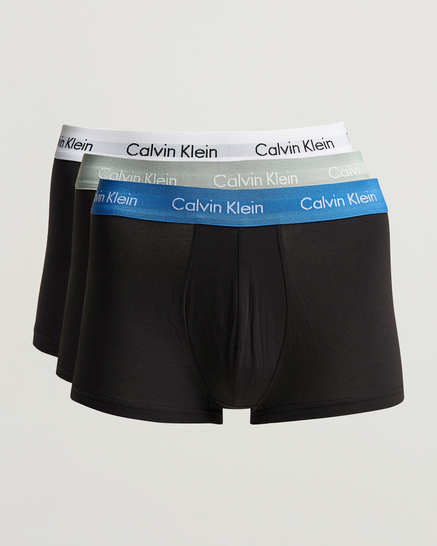 Men | Underwear & Socks | Calvin Klein | Cotton Stretch Trunk 3-Pack Black