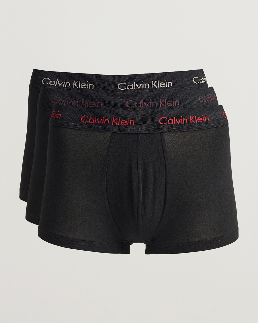 Men | Underwear & Socks | Calvin Klein | Cotton Stretch Trunk 3-Pack Black