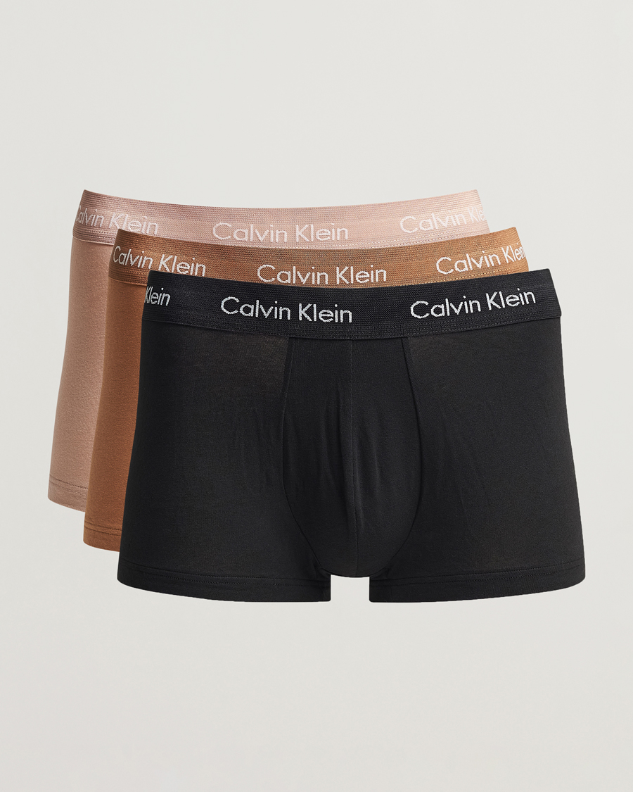 Men | Underwear & Socks | Calvin Klein | Cotton Stretch Trunk 3-Pack Black/Khaki/Beige