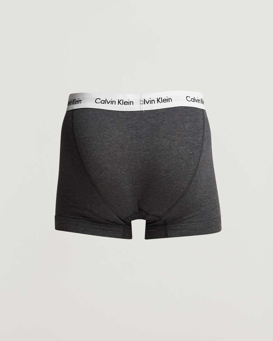 Men | Underwear & Socks | Calvin Klein | Cotton Stretch Trunk 3-Pack Charcoal/Yellow/Green