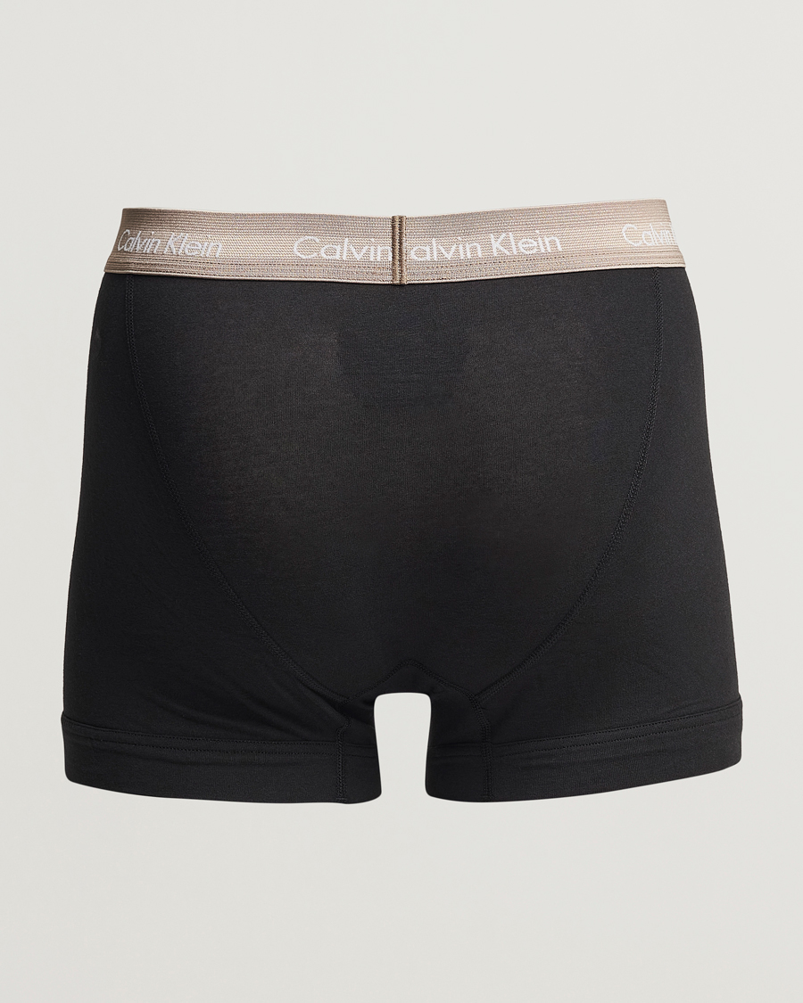 Men | Underwear & Socks | Calvin Klein | Cotton Stretch Trunk 3-Pack Black