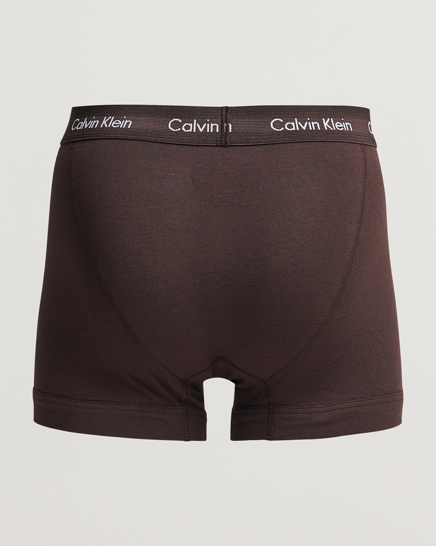 Men | Underwear & Socks | Calvin Klein | Cotton Stretch Trunk 3-Pack Black/Umber/Woodland