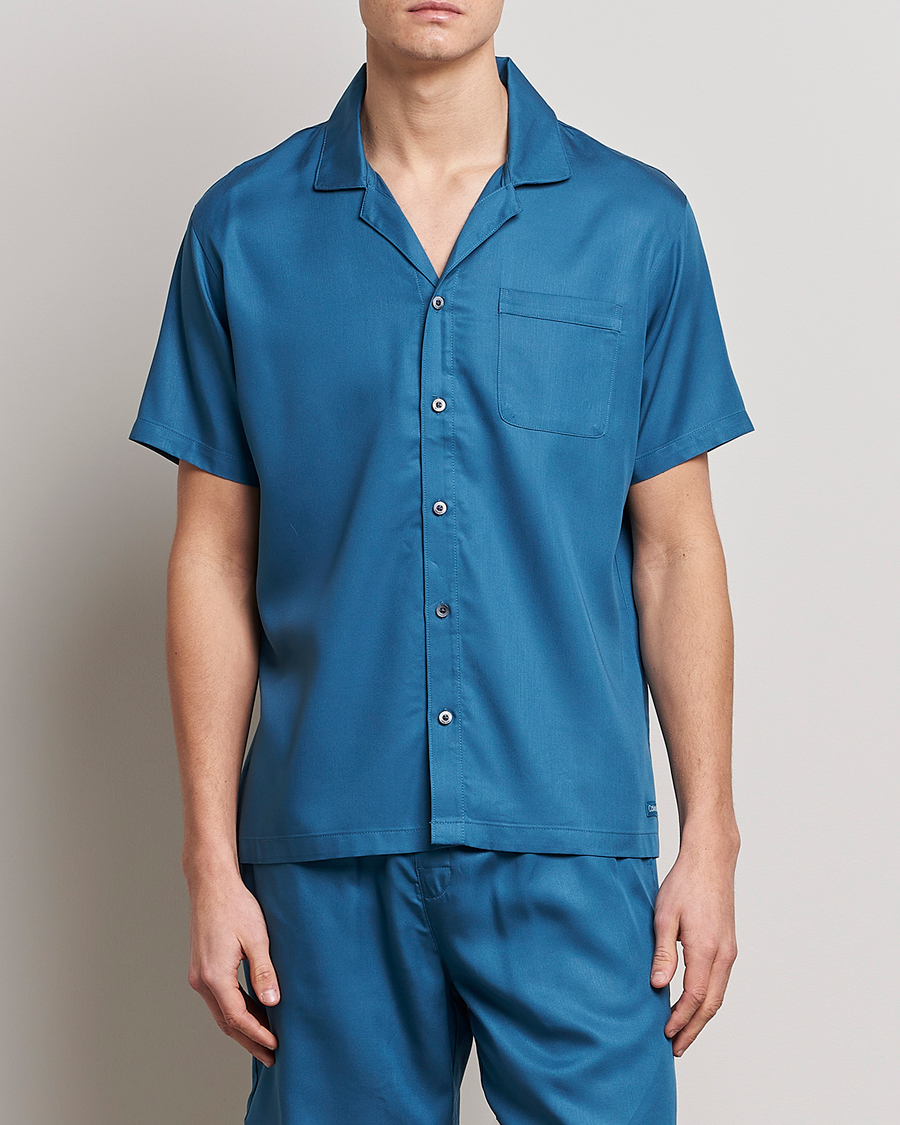 Men | Calvin Klein | Calvin Klein | Lyocell Short Sleeve Loungewear Shirt Midnight