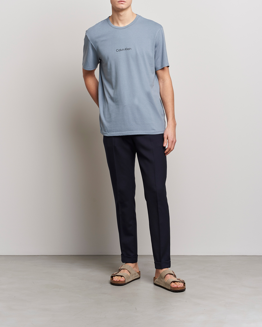 Men | T-Shirts | Calvin Klein | Logo Crew Neck Loungewear T-Shirt Beloved Blue