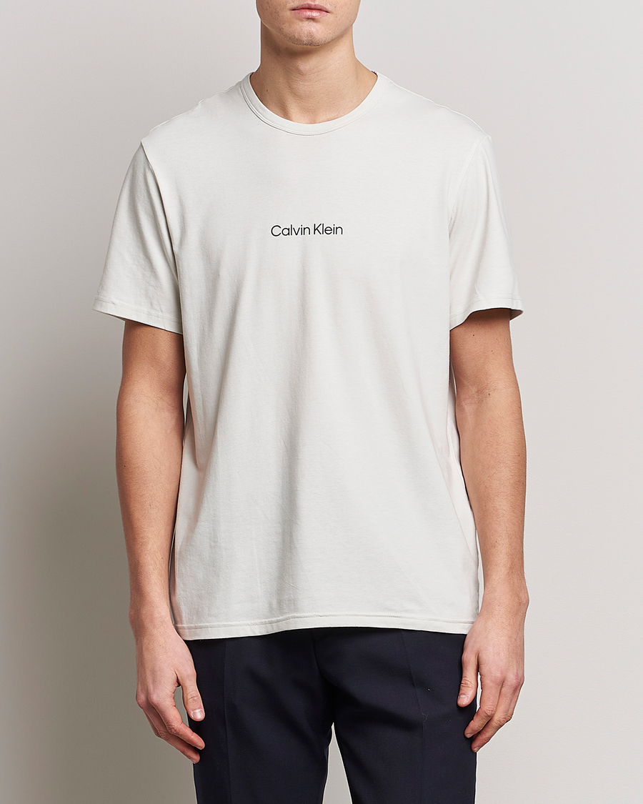 Men | Calvin Klein | Calvin Klein | Logo Crew Neck Loungewear T-Shirt Silver Birch