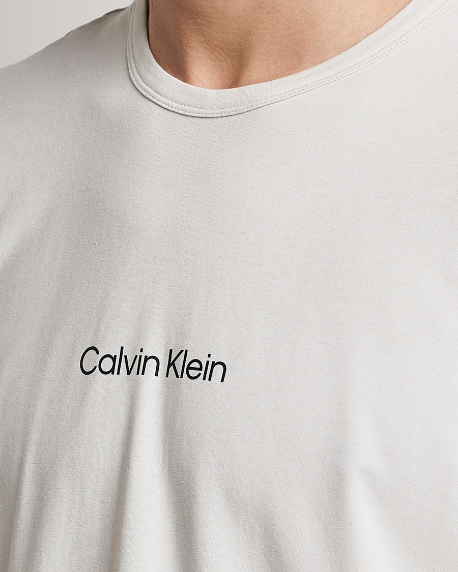 Men | T-Shirts | Calvin Klein | Logo Crew Neck Loungewear T-Shirt Silver Birch