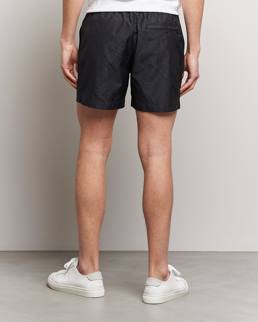 Men | Swimwear | Calvin Klein | Tailored Monogram Swimshorts Black