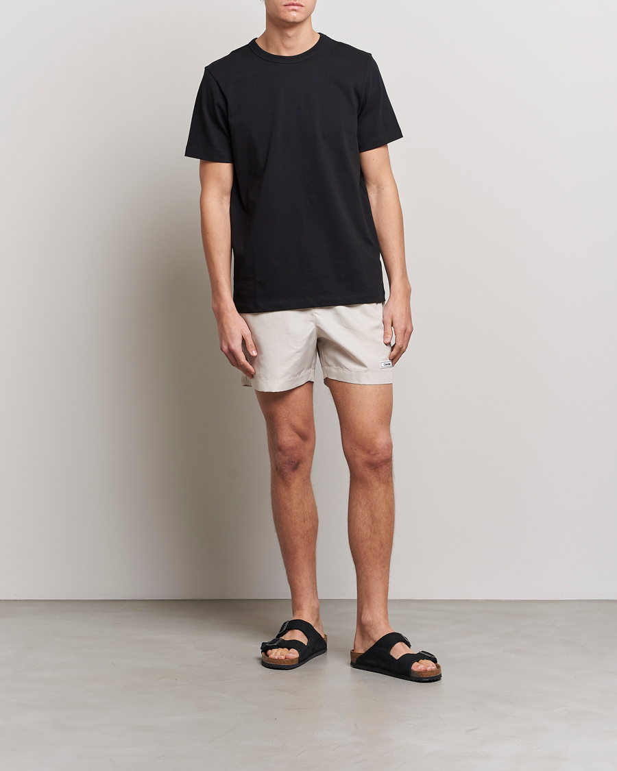 Men | Swimwear | Calvin Klein | Logo Drawstring Swimshorts Stony Beige