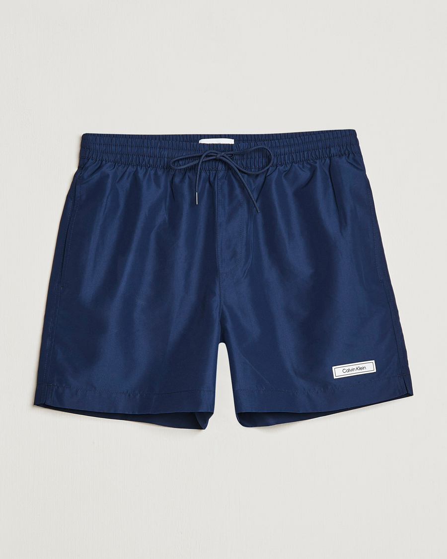 Men | Swimwear | Calvin Klein | Logo Drawstring Swimshorts Navy Iris
