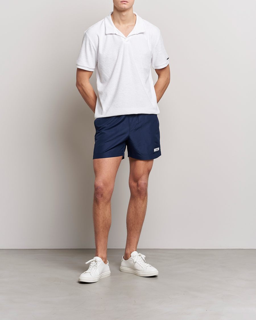 Men | Swimwear | Calvin Klein | Logo Drawstring Swimshorts Navy Iris