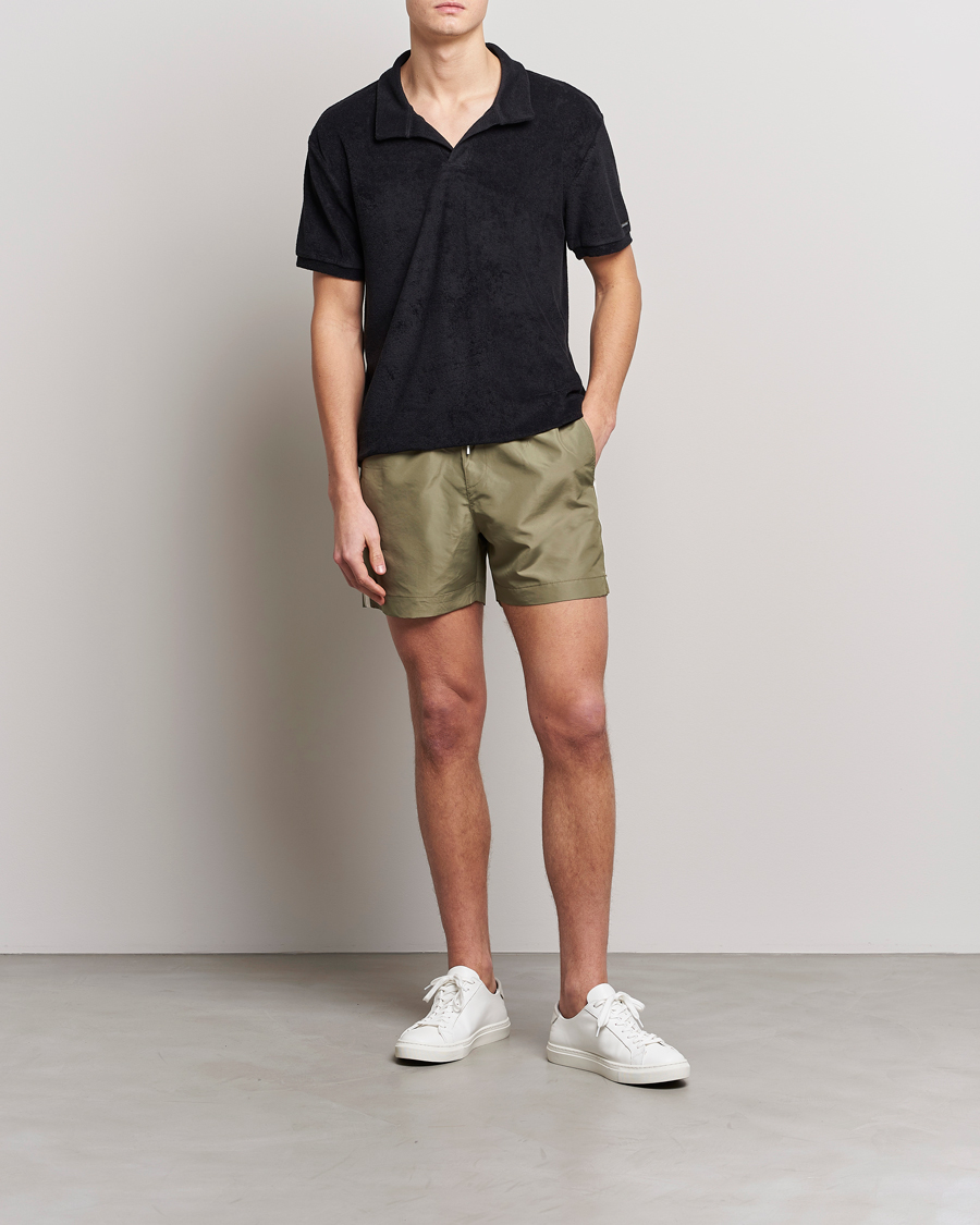 Men | Polo Shirts | Calvin Klein | Terry Polo Black