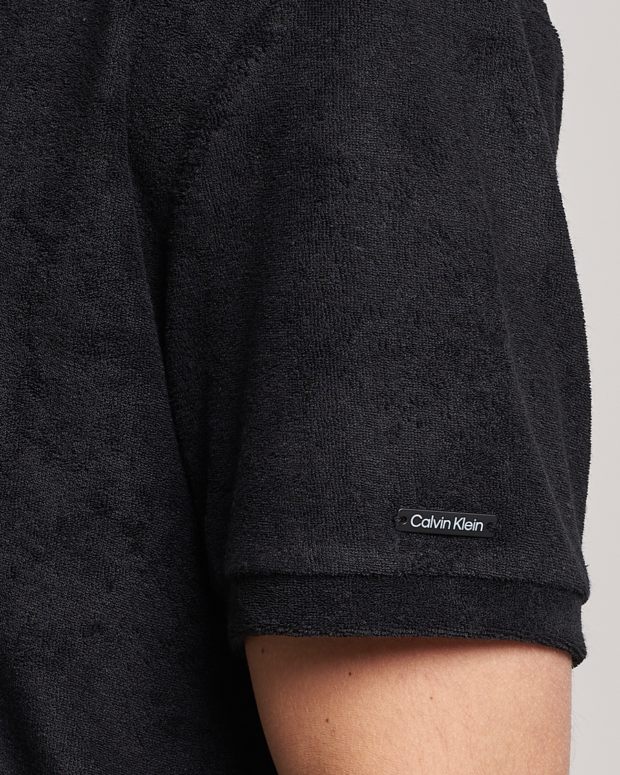 Men | Polo Shirts | Calvin Klein | Terry Polo Black