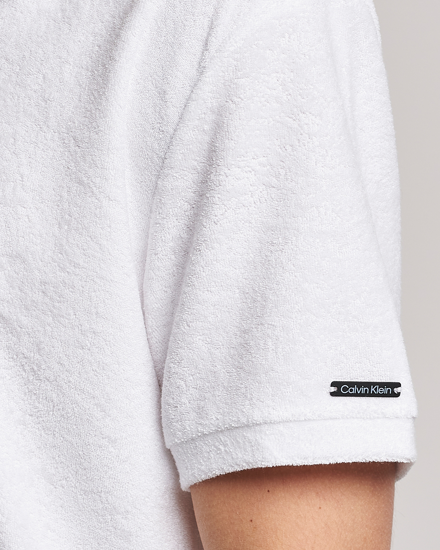 Men | Polo Shirts | Calvin Klein | Terry Polo Classic White