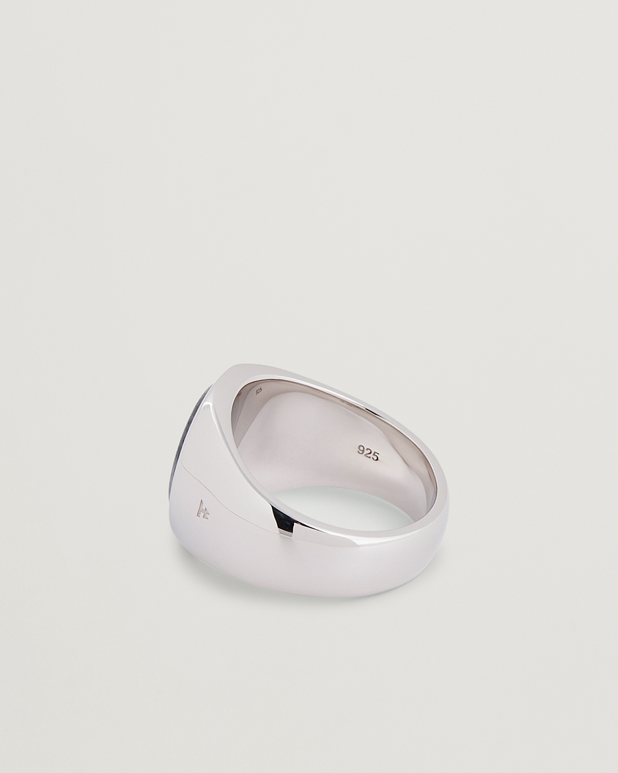Men | Tom Wood Oval Larvikite Ring Silver | Tom Wood | Oval Larvikite Ring Silver