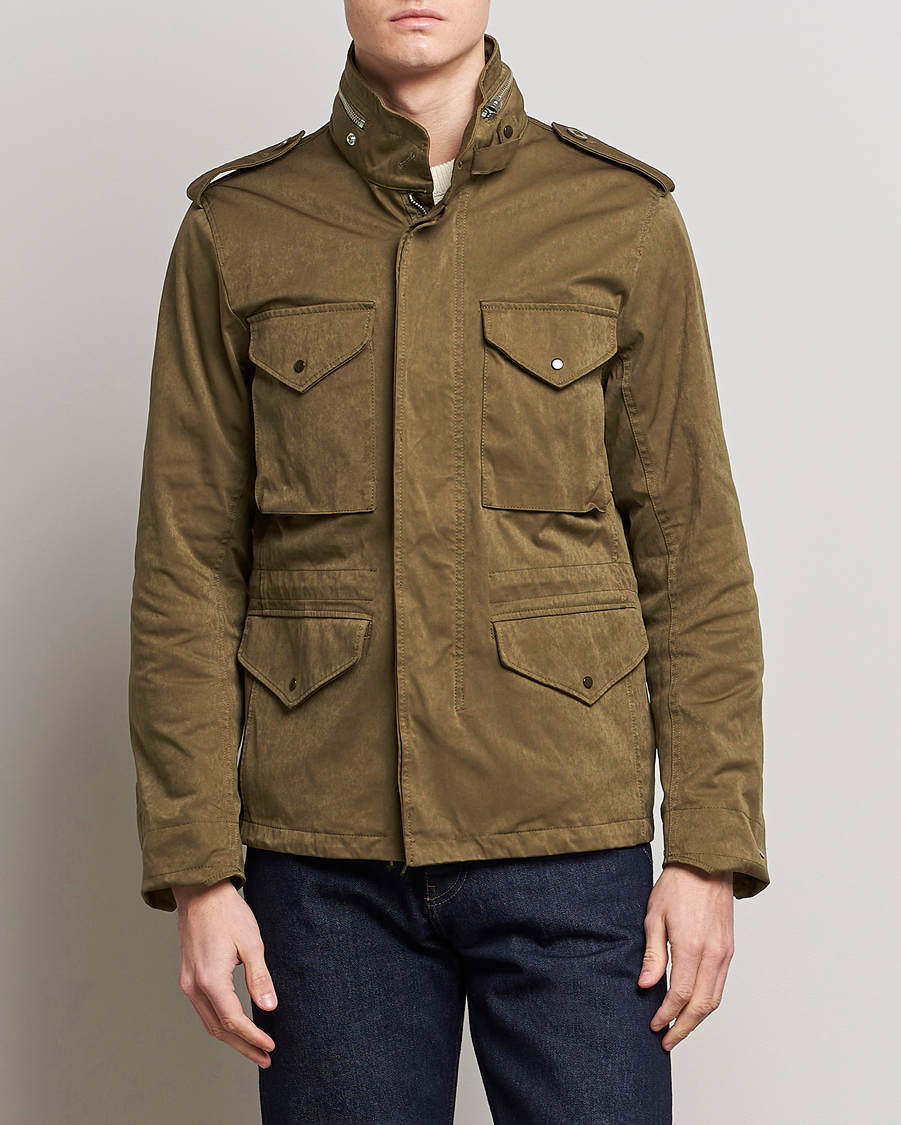 Men | Coats & Jackets | Ten c | 9 oz OJJ Piece Dyed Short Field Jacket Olive