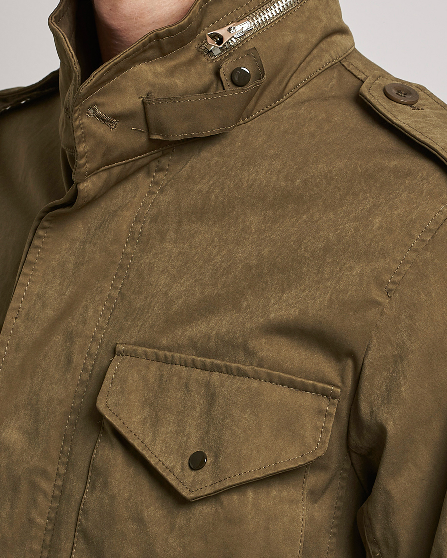 Men | Coats & Jackets | Ten c | 9 oz OJJ Piece Dyed Short Field Jacket Olive