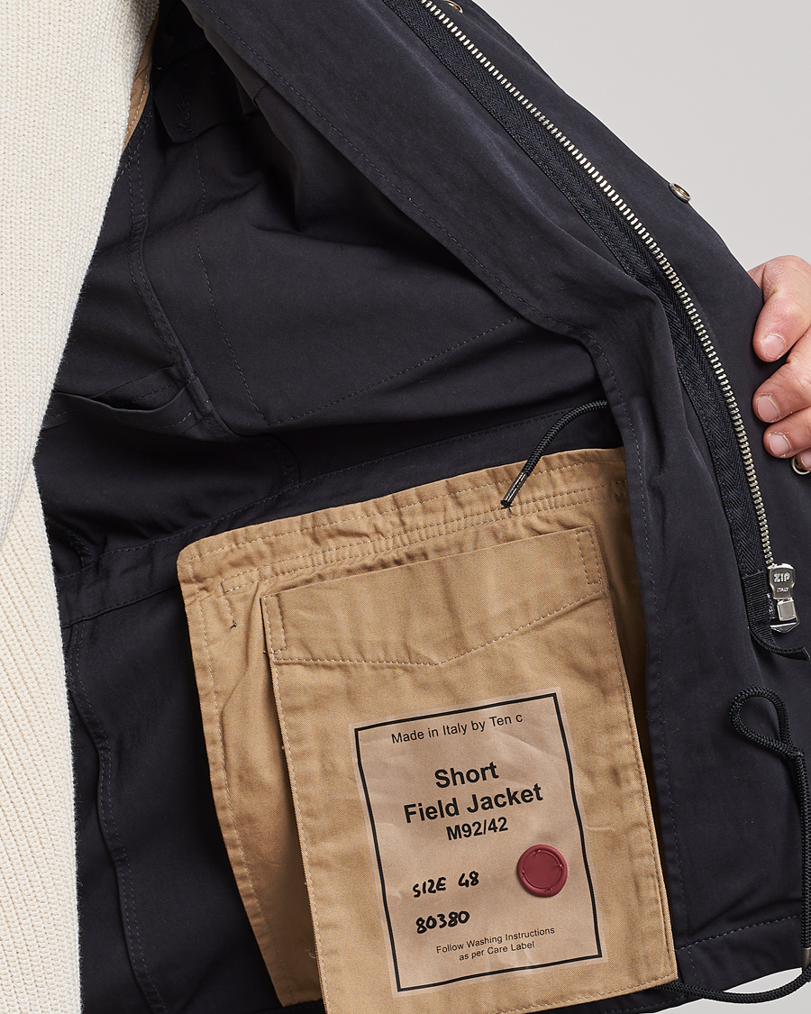 Men | Coats & Jackets | Ten c | 9 oz OJJ Piece Dyed Short Field Jacket Navy