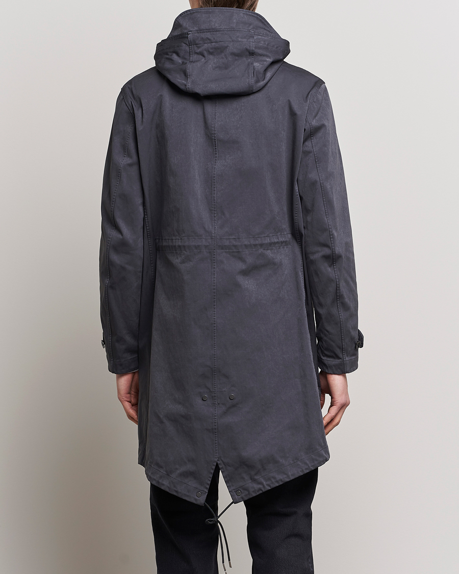 Men | Coats & Jackets | Ten c | 9 oz OJJ Piece Dyed Rider Parka Dark Grey