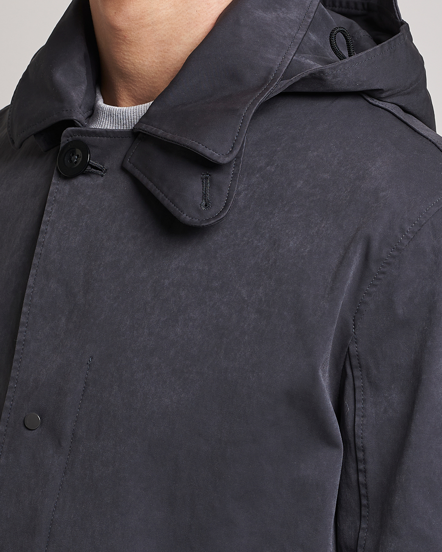 Men | Coats & Jackets | Ten c | 9 oz OJJ Piece Dyed Rider Parka Dark Grey