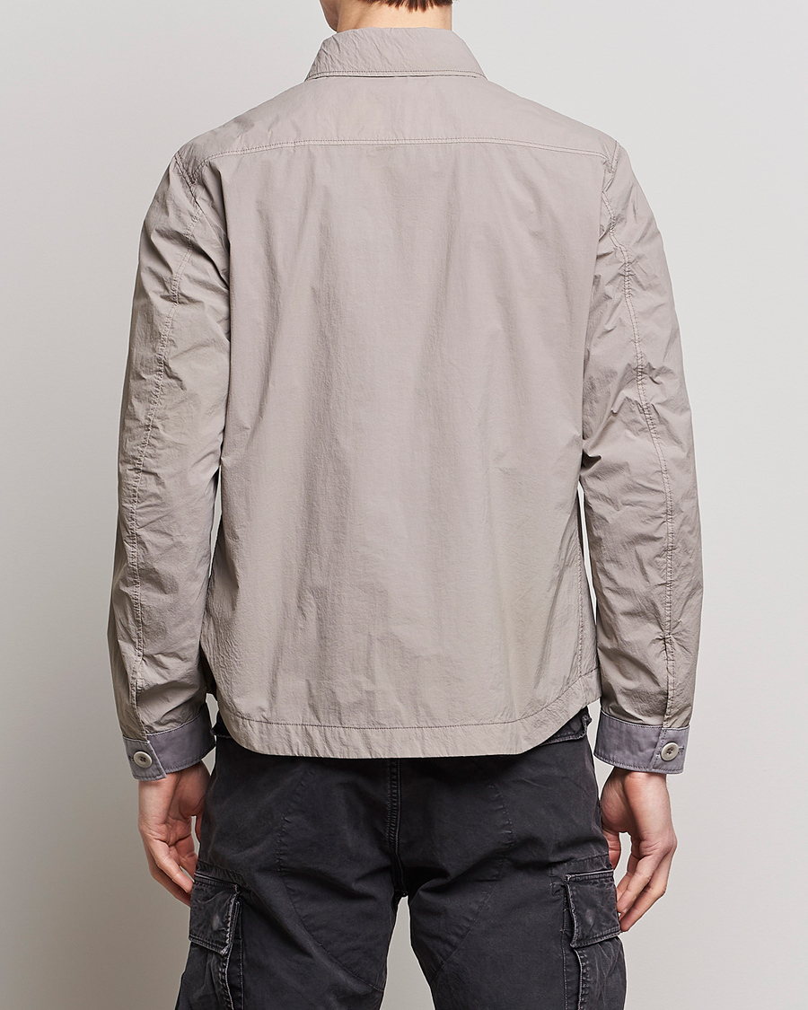 Men | Coats & Jackets | Ten c | Garment Dyed Nylon Jacket Light Grey