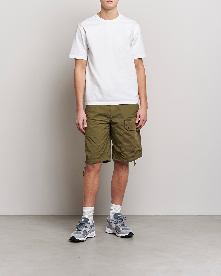 Men | Shorts | Ten c | Garment Dyed Nylon Cargo Shorts Olive