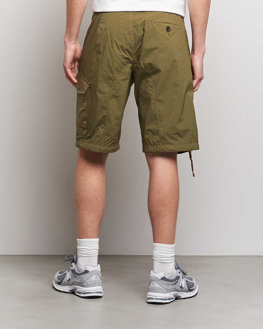 Men | Shorts | Ten c | Garment Dyed Nylon Cargo Shorts Olive