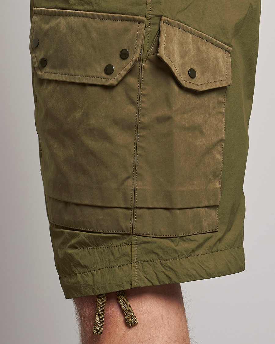 Men | Shorts | Ten c | Garment Dyed Nylon Cargo Shorts Olive
