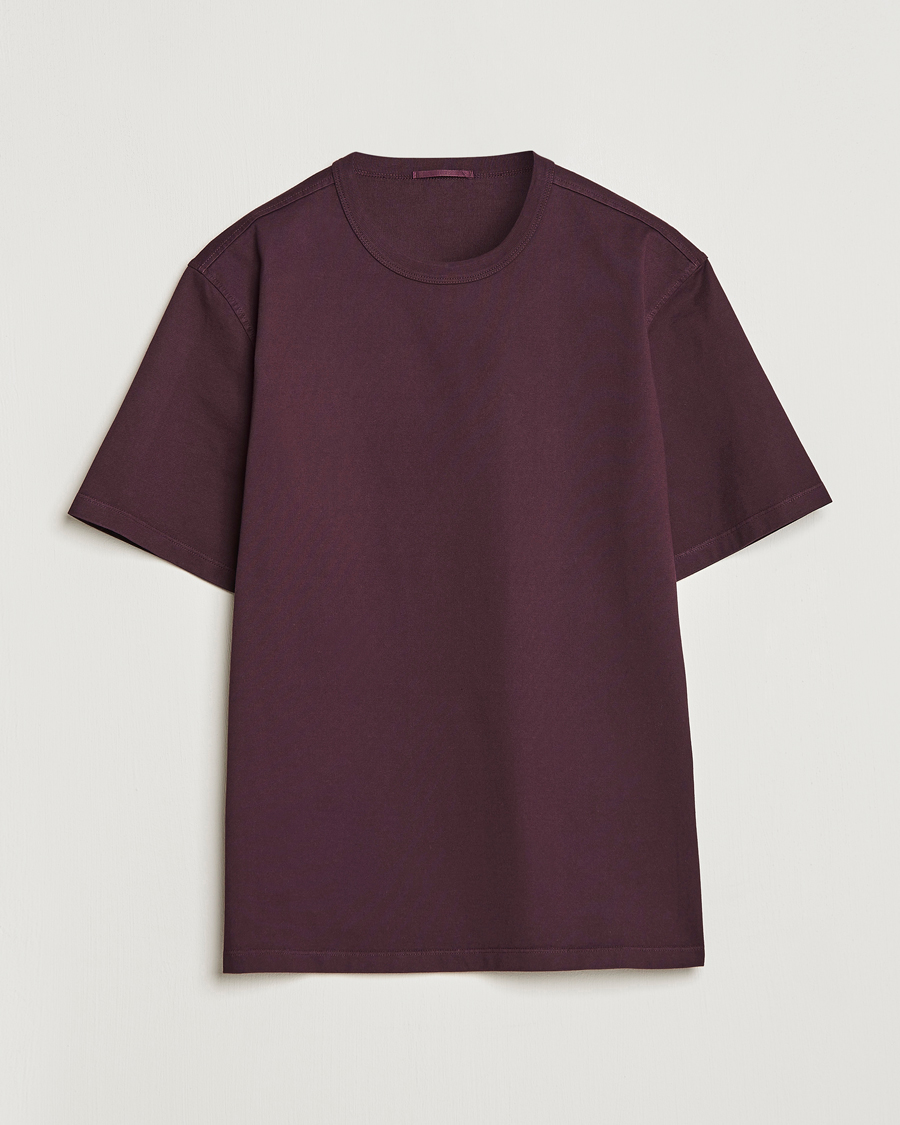Men | T-Shirts | Ten c | Garment Dyed Cotton Jersey T-Shirt Blackberry