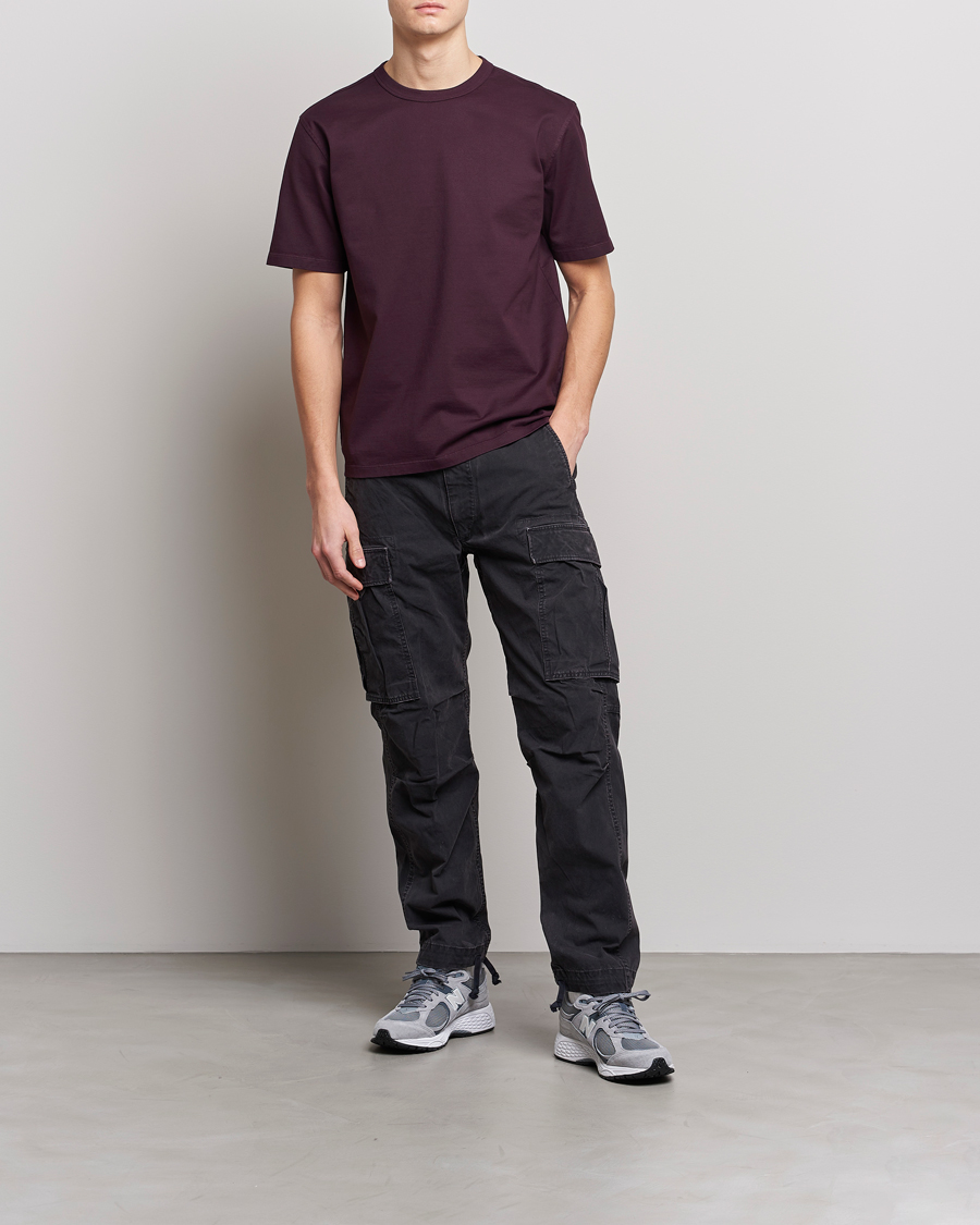 Men | T-Shirts | Ten c | Garment Dyed Cotton Jersey T-Shirt Blackberry