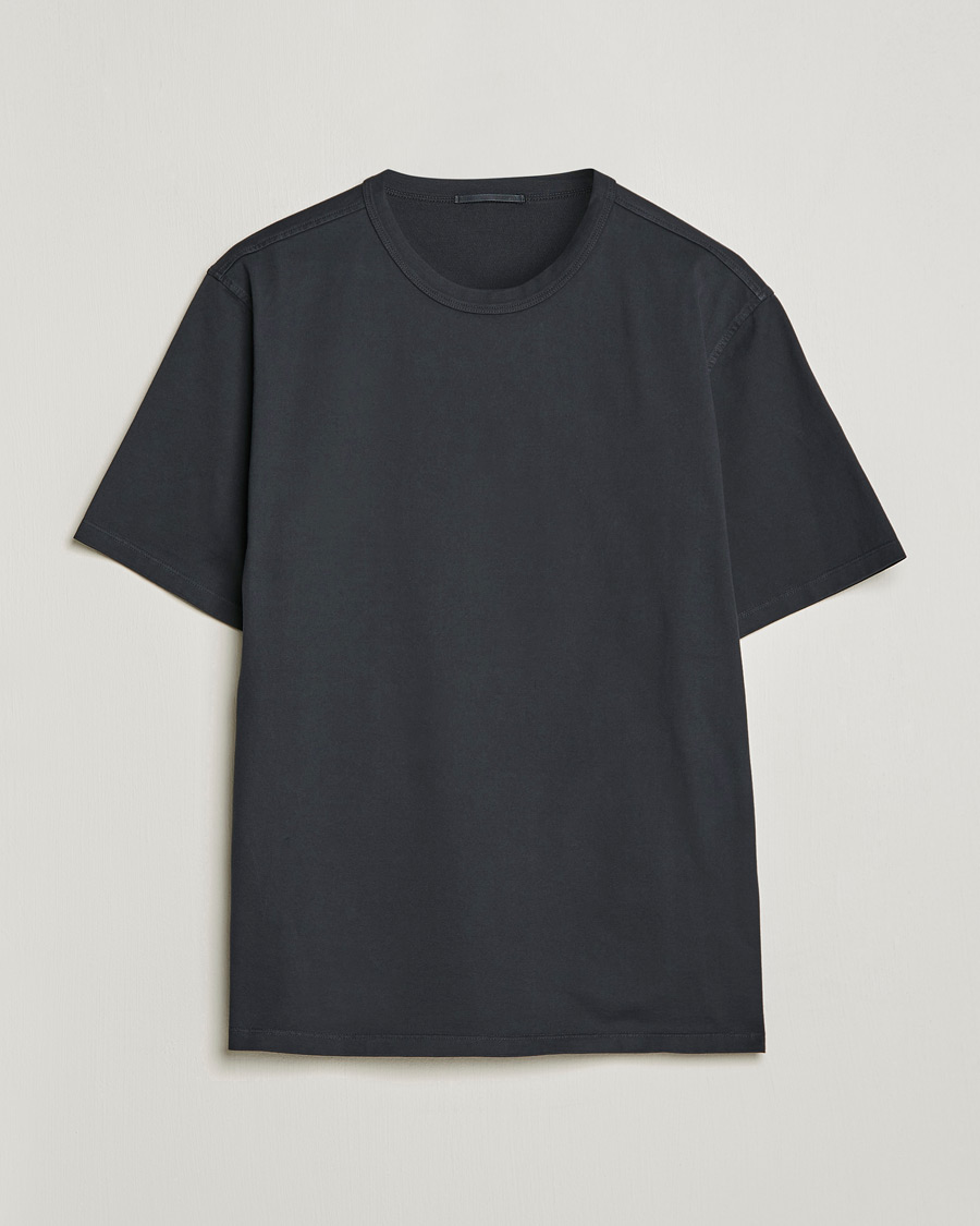 Men | T-Shirts | Ten c | Garment Dyed Cotton Jersey T-Shirt Blue Grey