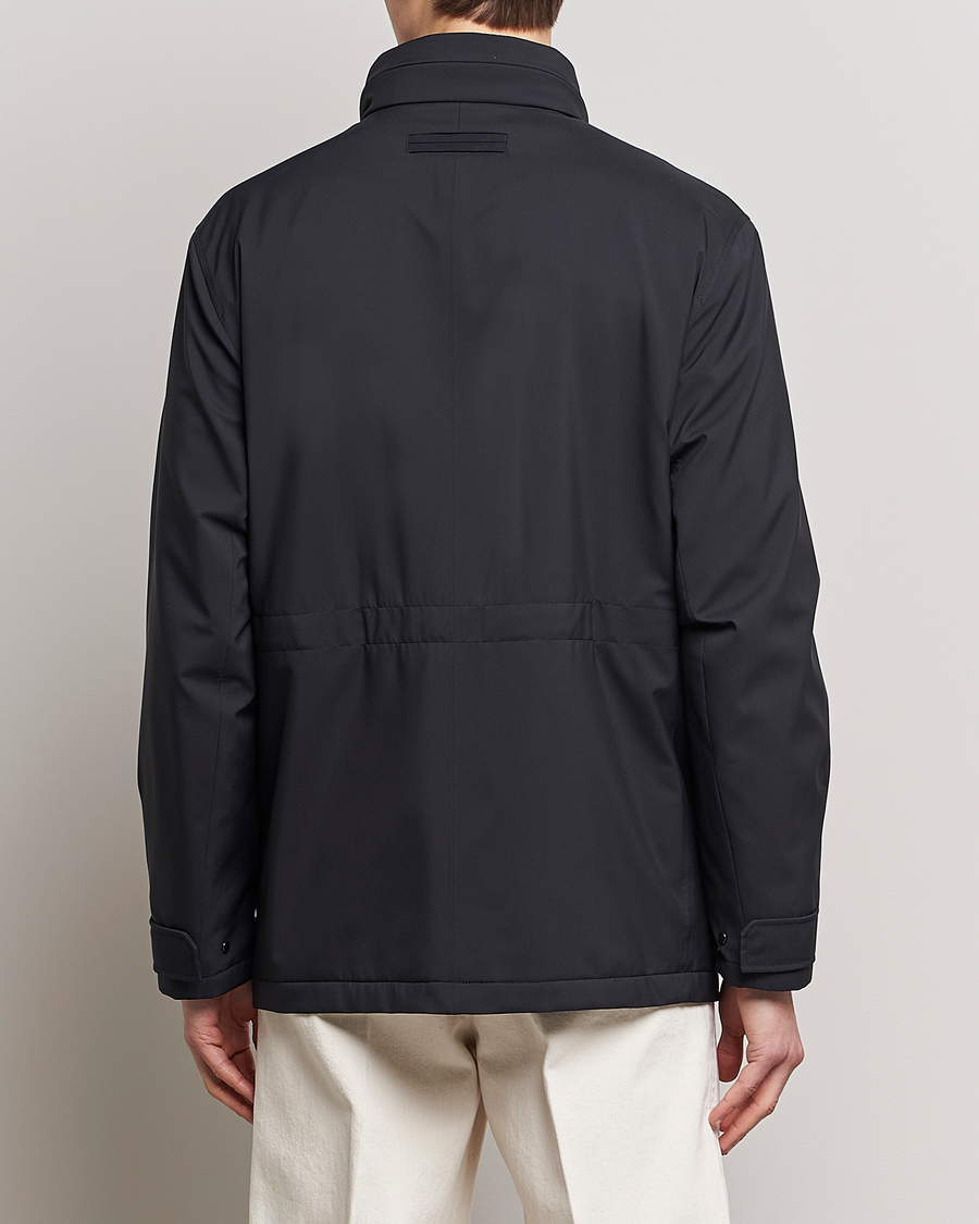Men | Coats & Jackets | Zegna | Water Repellent Nylon Field Jacket Navy