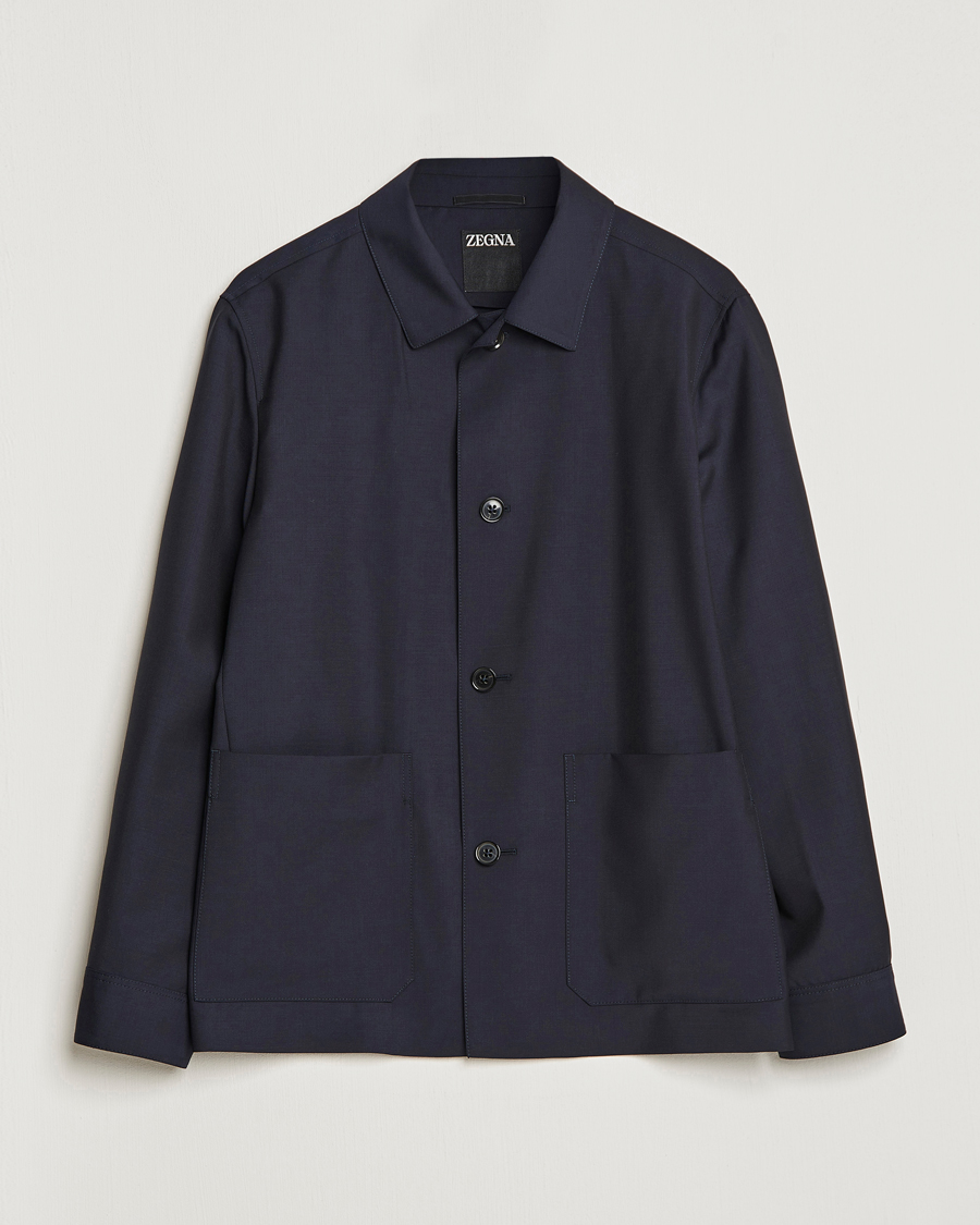 Men | Coats & Jackets | Zegna | Wool/Mohair Chore Jacket Navy