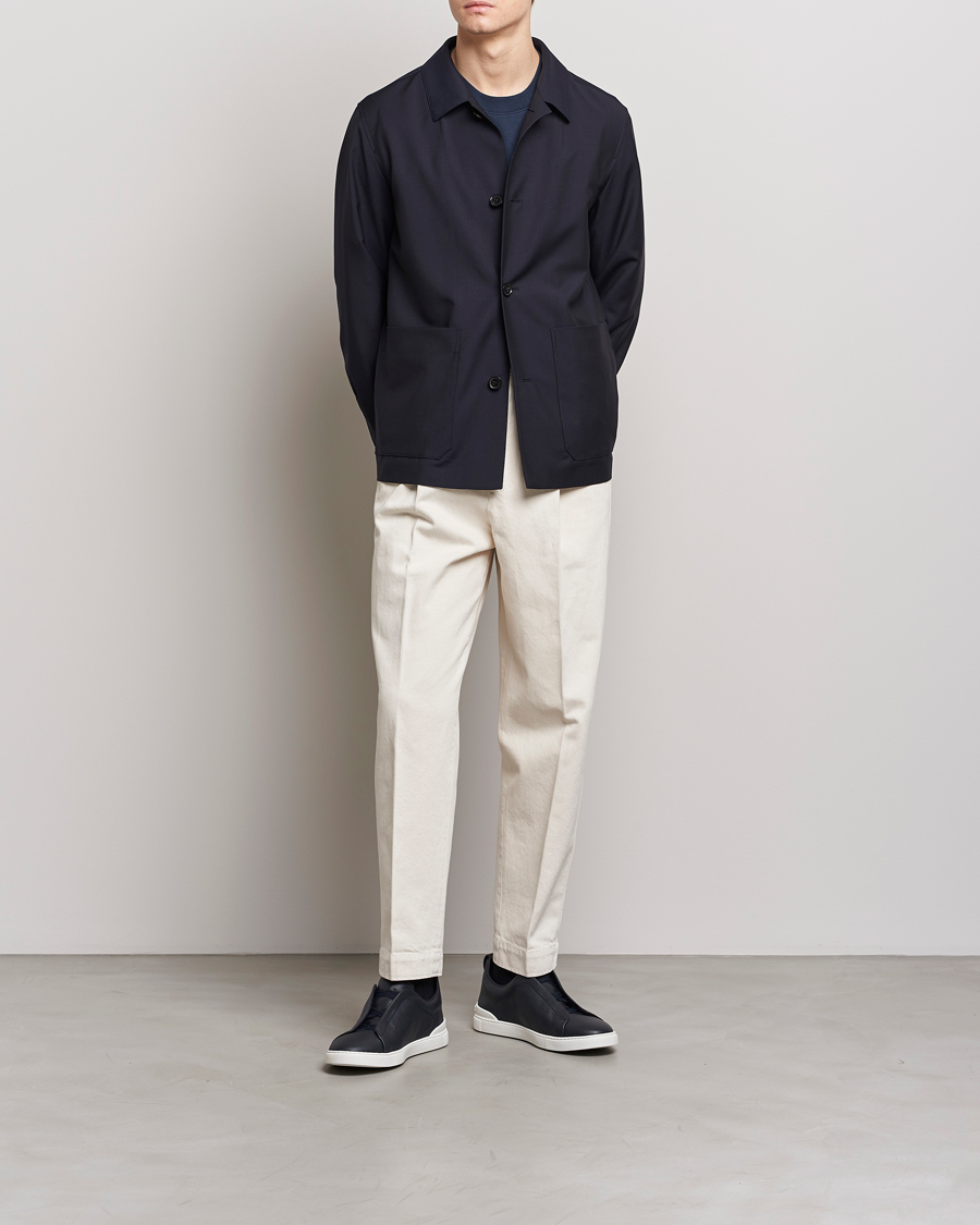 Men | Coats & Jackets | Zegna | Wool/Mohair Chore Jacket Navy
